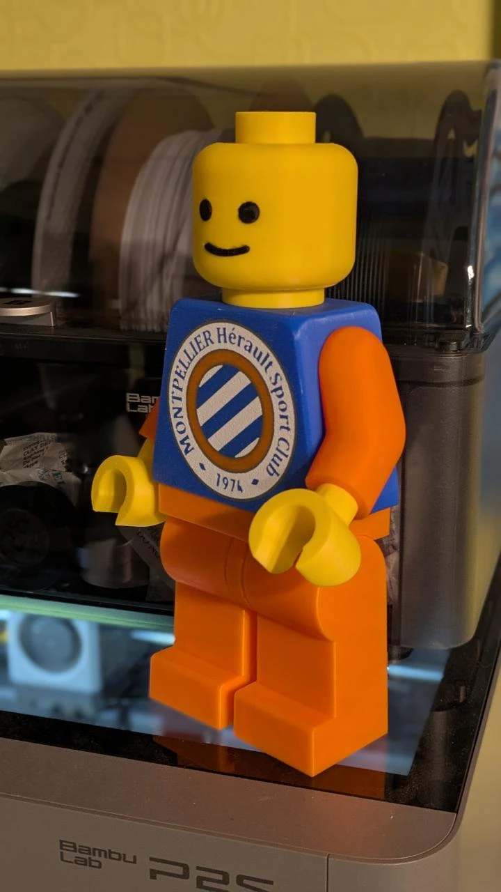 Figurine façon brique – Montpellier HSC 🔵🟧 (20cm) – photo 2